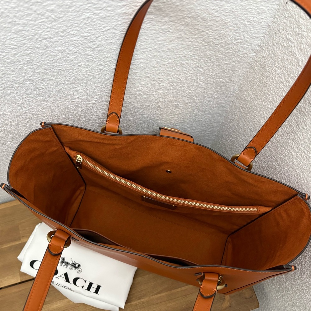 Coach Theo Tote Shoulder Bag in Canyon Calf Leather CA114 - Picture 15 of 16